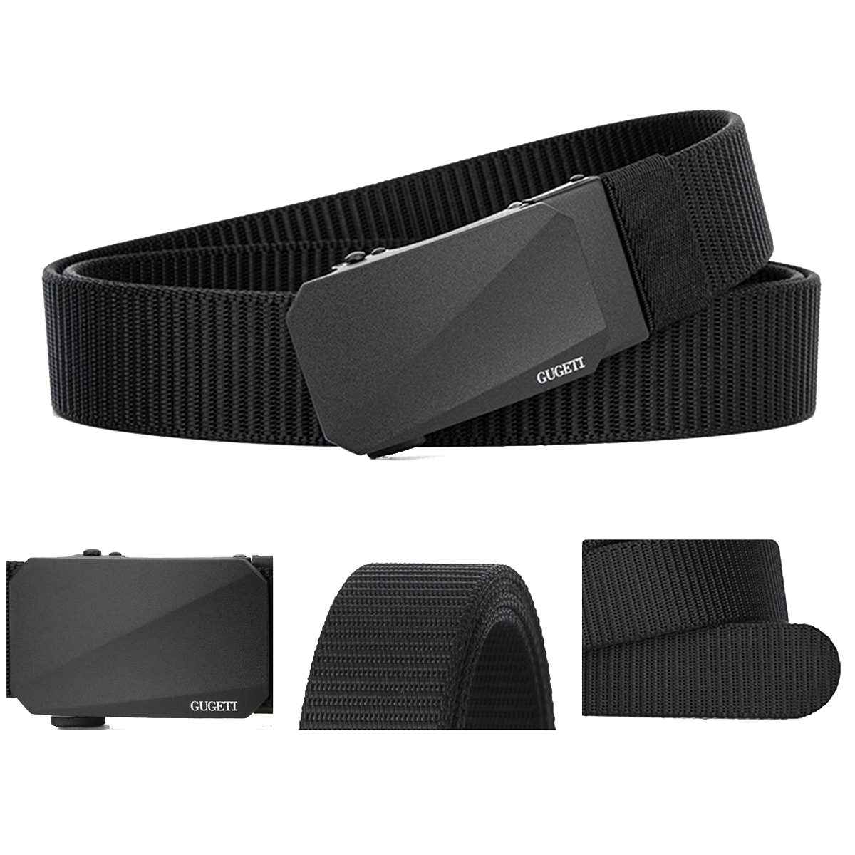 Men's Belt Frosted automatic buckle tank belt canvas  fabric belt 3.4cm